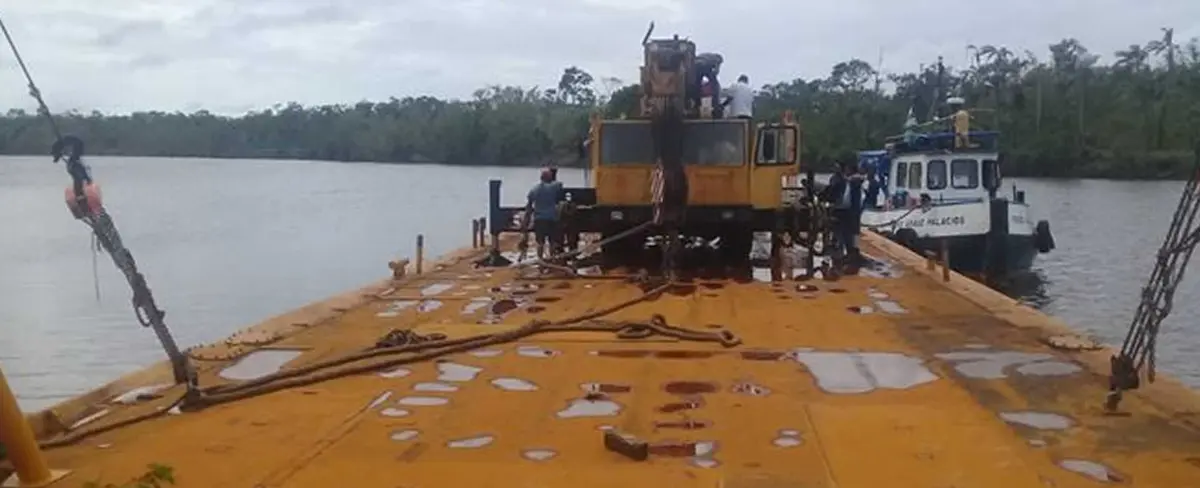 Bilwi cuenta con nueva barcaza para reanudar el transporte fluvial