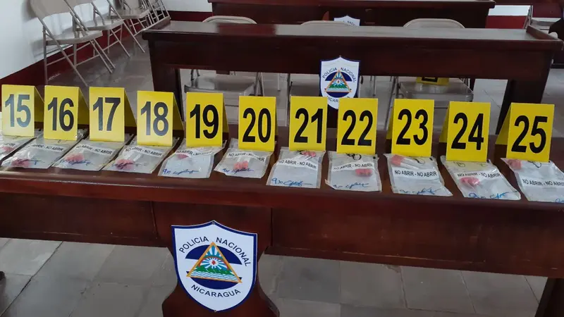 Evidencias presentadas por la Policía Nacional.