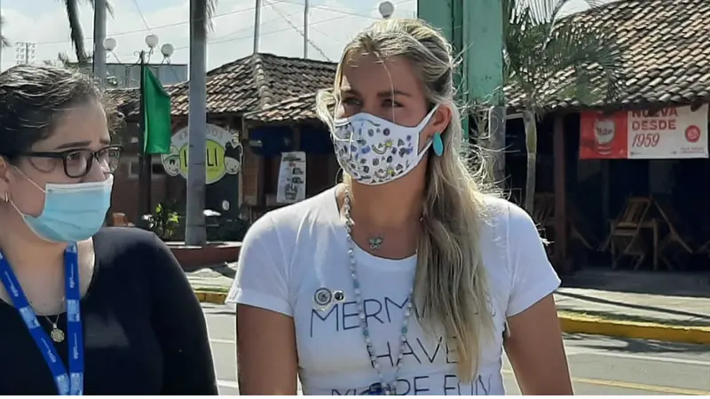 La “Sirena moderna” Merle Liivand de visita en Nicaragua