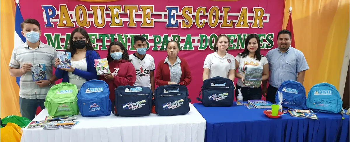 Paquetes escolares garantizados para niños y docentes de Matagalpa