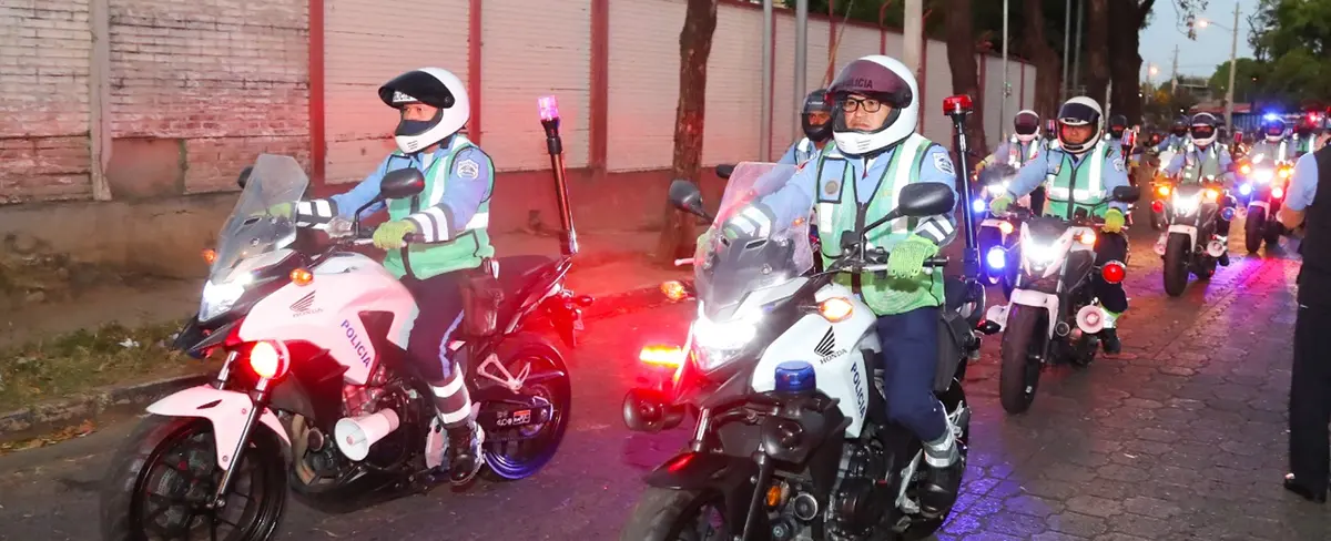 Despliegue policial en Managua al resguardo del inicio del ciclo escolar 2021