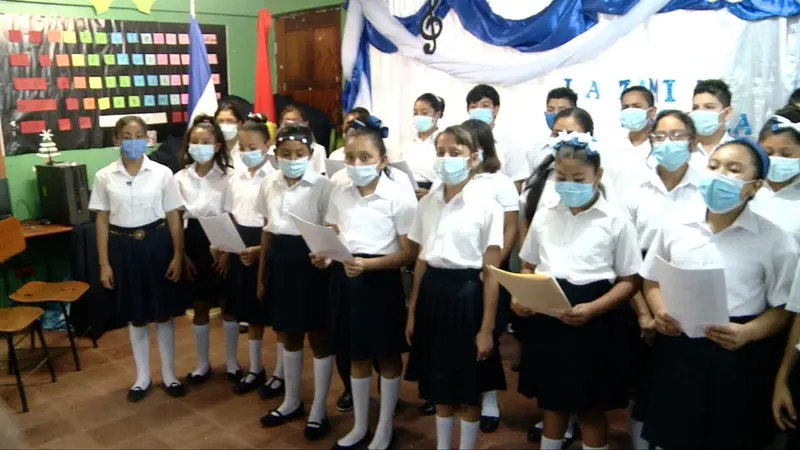 Coros estudiantiles garantizan el crecimiento artístico en comunidad educativa nicaragüense 