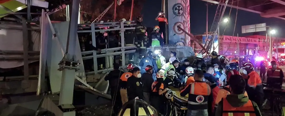 Colapso del puente de la línea 12 en México deja a 23 fallecidos