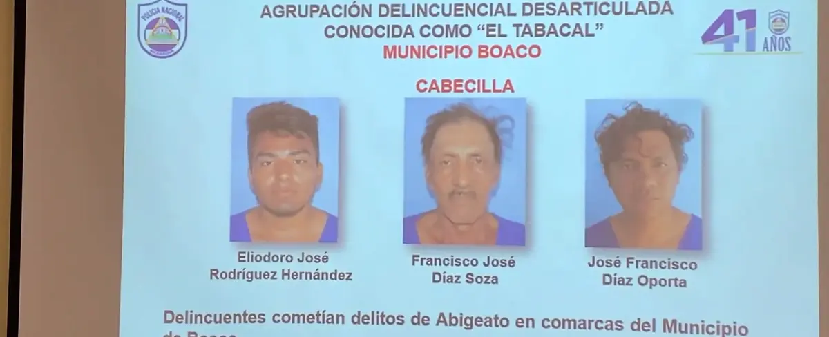 Boaco: Policía Nacional desarticula peligrosa banda de abigeato
