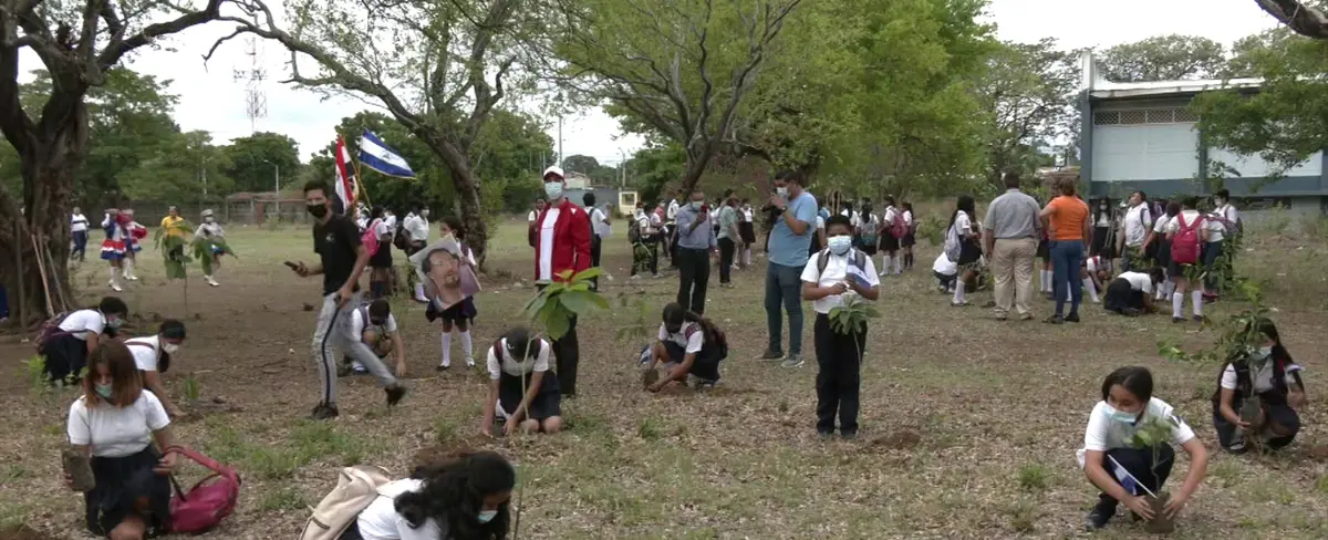 Movimiento Ambientalista Guardabarranco realiza jornada de reforestación en colegio capitalino