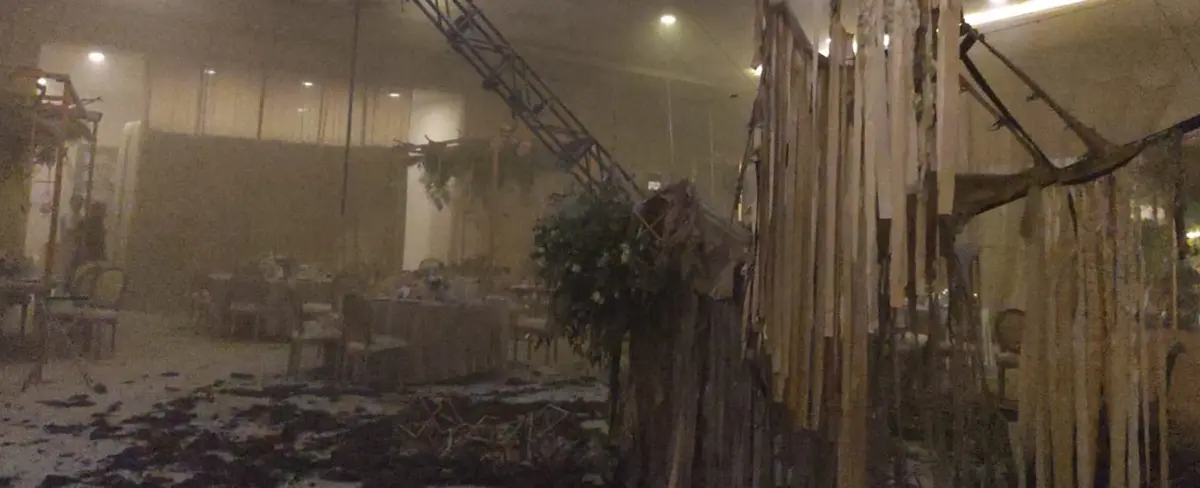 Una boda termina en tragedia luego que el uso de pirotecnia causara un incendio (Video)