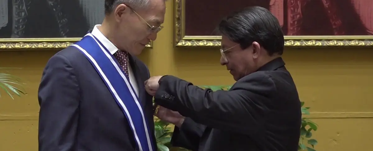 Entregan Orden José de Marcoleta al embajador saliente de Taiwán en Nicaragua