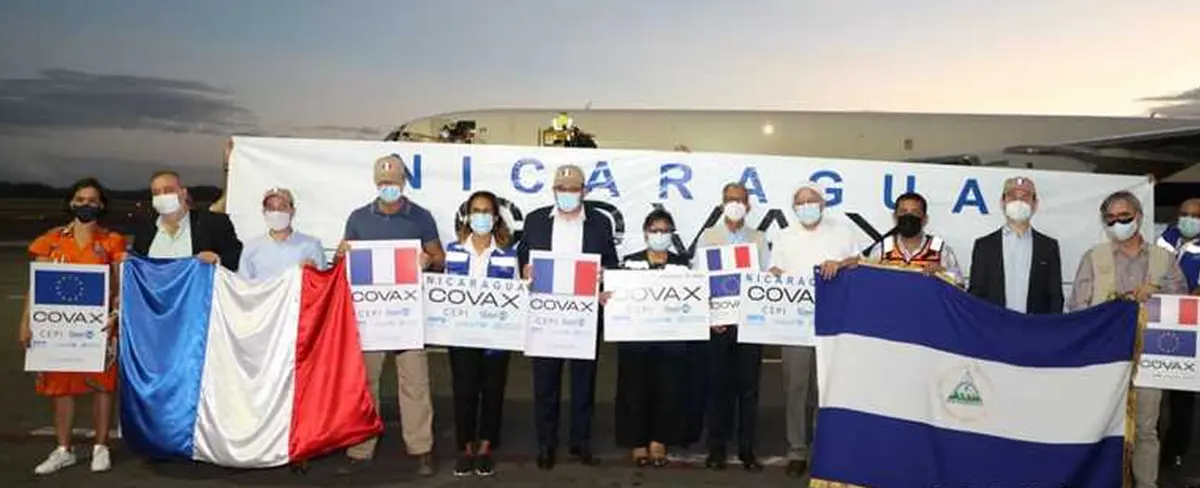 Nicaragua recibe más de 800 mil dosis de Pfizer por parte de Francia