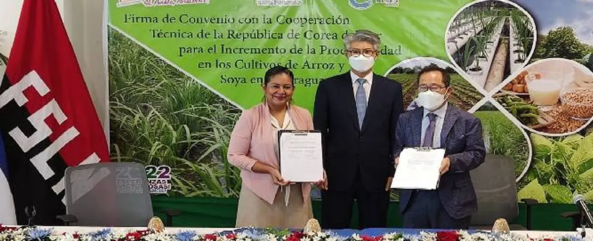 Nicaragua y Corea firman nuevos acuerdos para productividad en arroz y soya