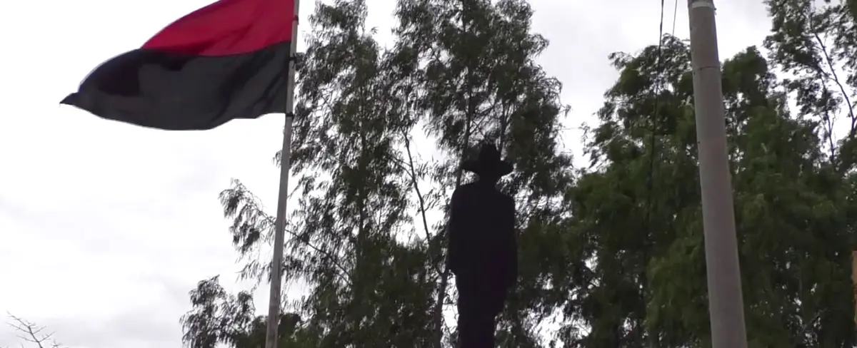 Estelianos depositan flores en silueta de Sandino por aniversario de su tránsito a la inmortalidad