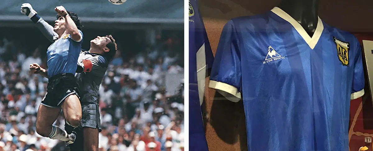 Histórica camiseta que usó Maradona en el partido de “La mano de Dios” será subastada