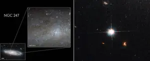 Telescopio espacial Hubble capta sorprendente imagen de una galaxia espiral enana