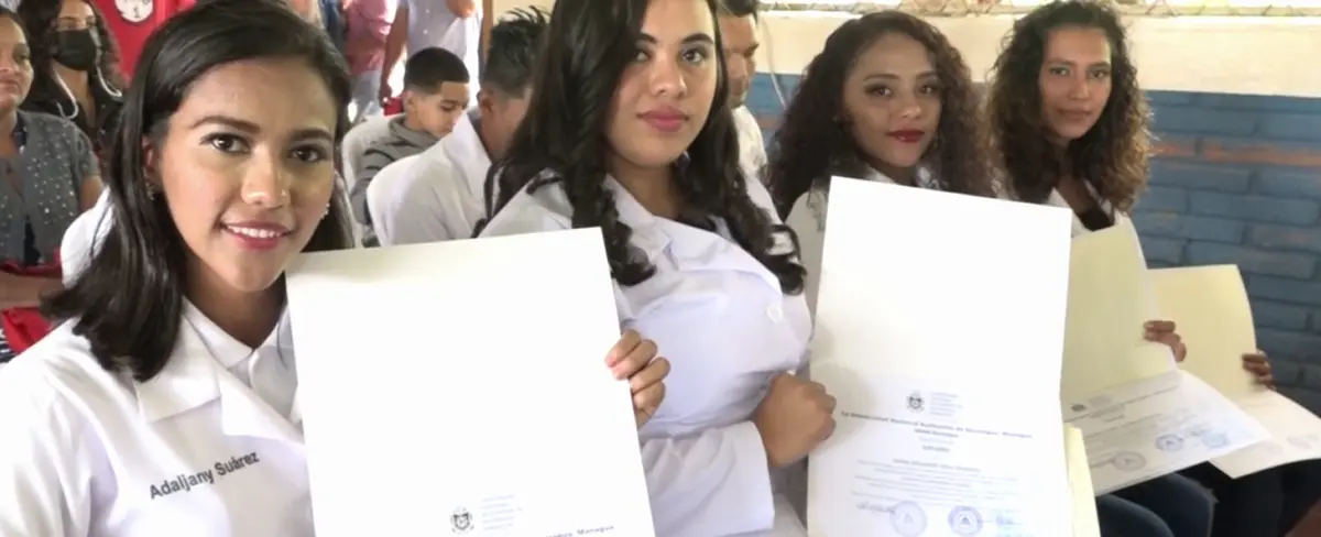 Realizan primera graduación de Auxiliares en Enfermería de Unicam en Susucayán, Nueva Segovia