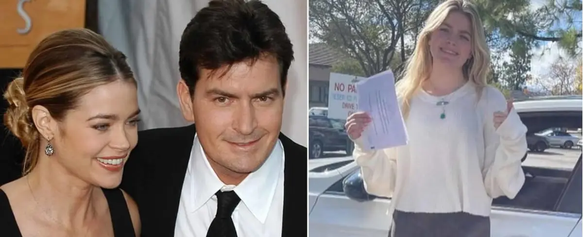 Hija menor de Charlie Sheen sufre aparatoso accidente de transito