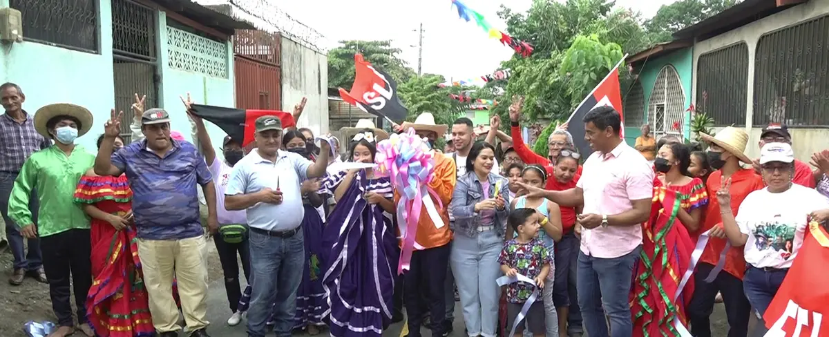 Inauguran 5 calles asfaltadas en el barrio René Polanco de Managua