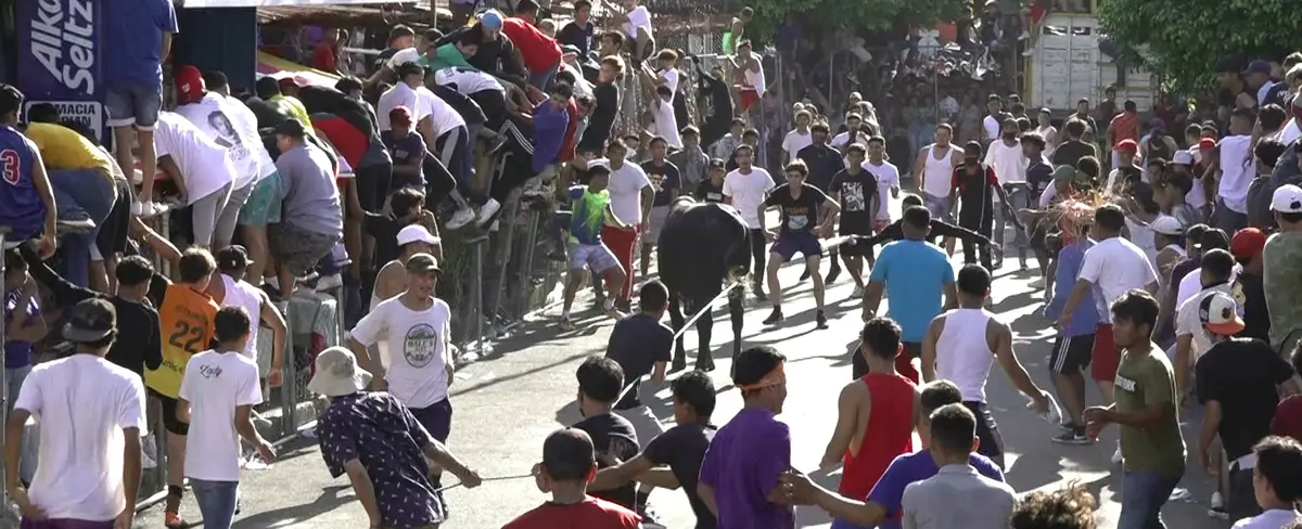 Realizan la tradicional corrida de toros en el barrio San José Oriental