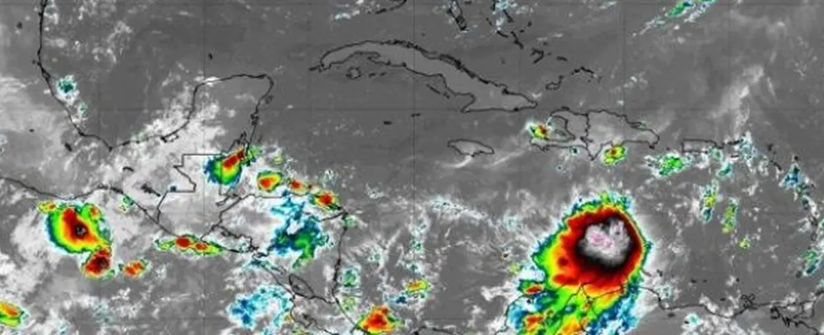 Reportan formación de la depresión tropical Nueve en el Caribe oriental