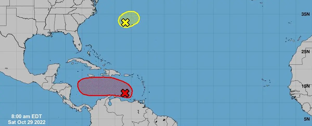 Ineter monitorea fenómeno de baja presión en el mar caribe