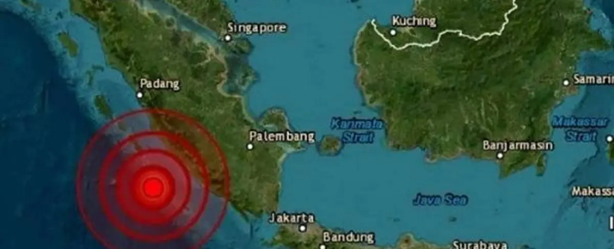 Fuerte sismo de magnitud 6.8 sacude Indonesia