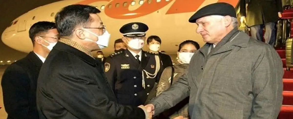 Presidente de Cuba arriba a China como parte de su gira internacional