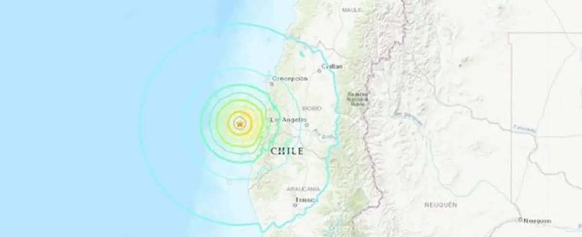 Registran sismo de 6.2 grados en Chile