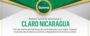 Revista SUMMA reconoce a Claro Nicaragua como una de las empresas con Mejor Talento Humano de la región