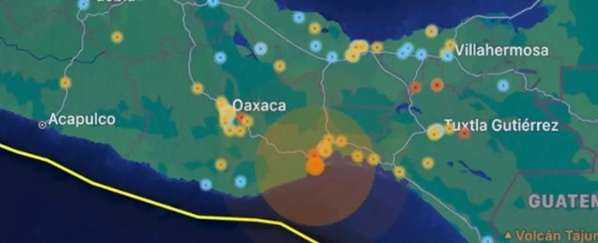 Sismo de 5,8 grados sacude el sureste de México
