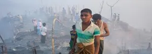Incendio destruye un campamento de refugiados en Bangladesh