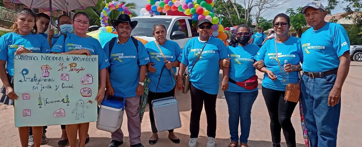 Realizan caminata en respaldando a la Campaña Nacional de Vacunación en Bluefields