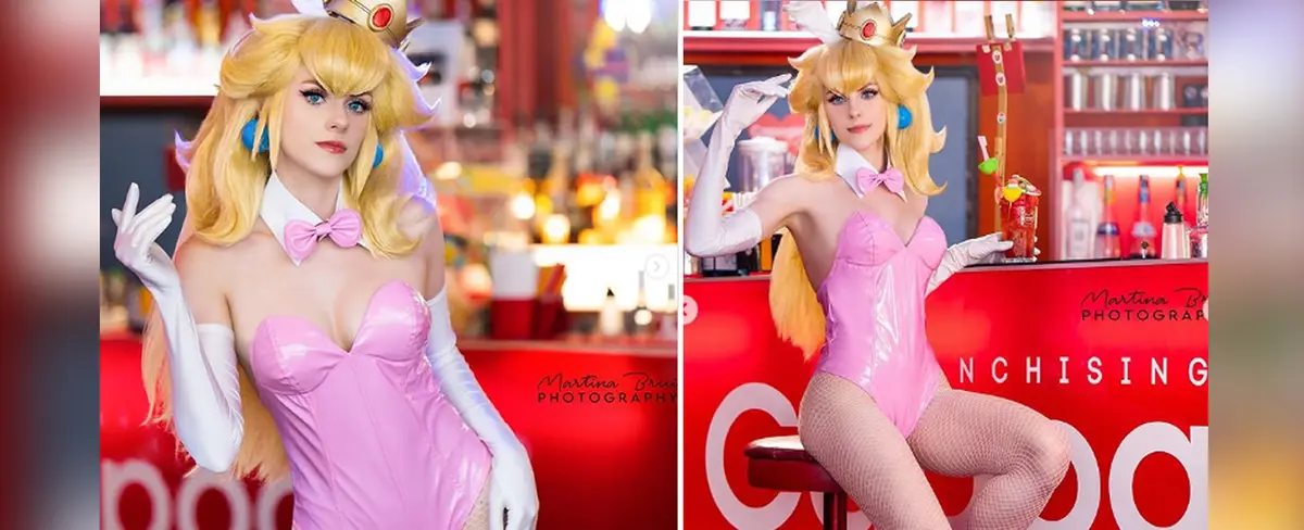Maravillosa cosplay de la Princesa Peach de Super Mario Bros