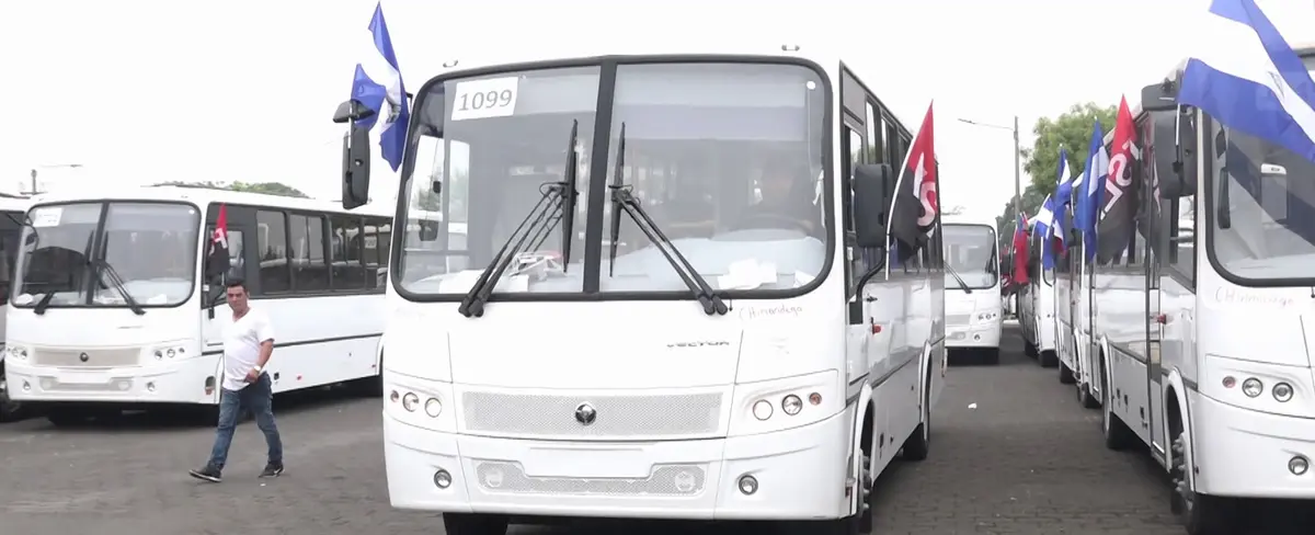 Salen hacia León y Chinandega 95 nuevos buses rusos