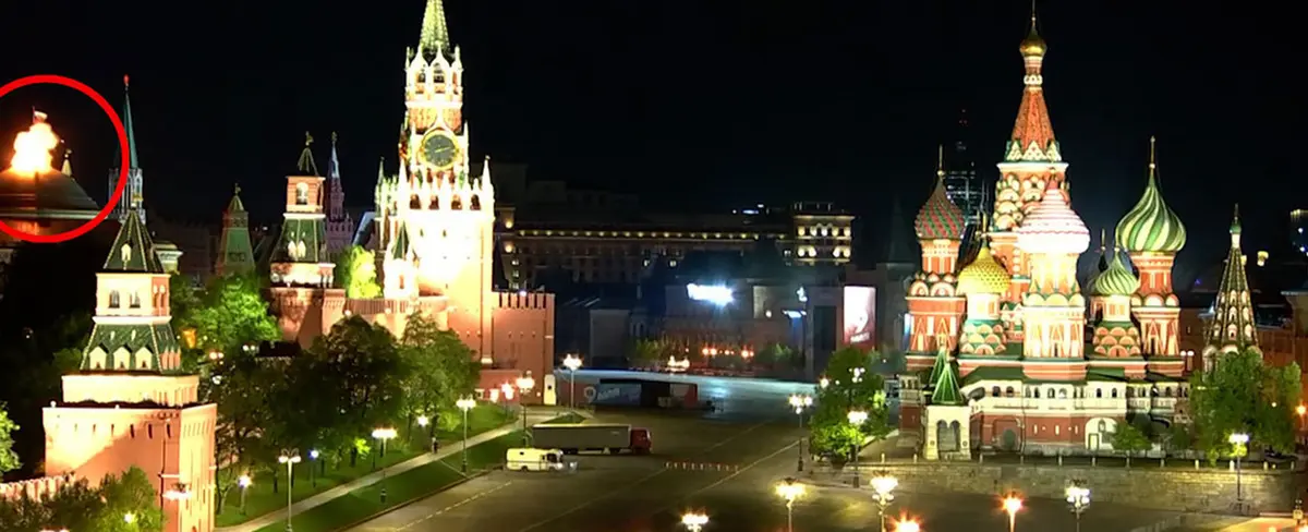 VIDEO: Momento en el que un dron ucraniano ataca el Kremlin