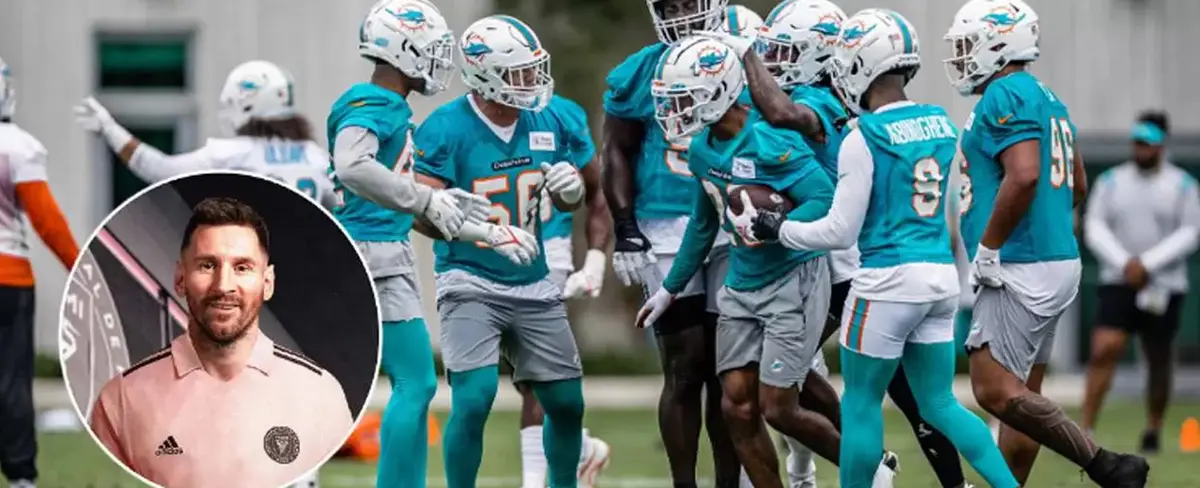 NFL a través del Miami Dolphins da la bienvenida a Lionel Messi