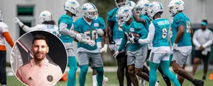 NFL a través del Miami Dolphins da la bienvenida a Lionel Messi