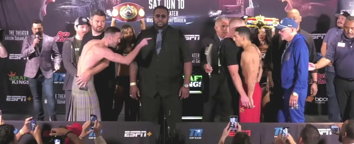 Teófimo López y Josh Taylor vencen la báscula quedando listos para su combate