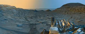 Impresionante imagen del amanecer y atardecer en el planeta Marte