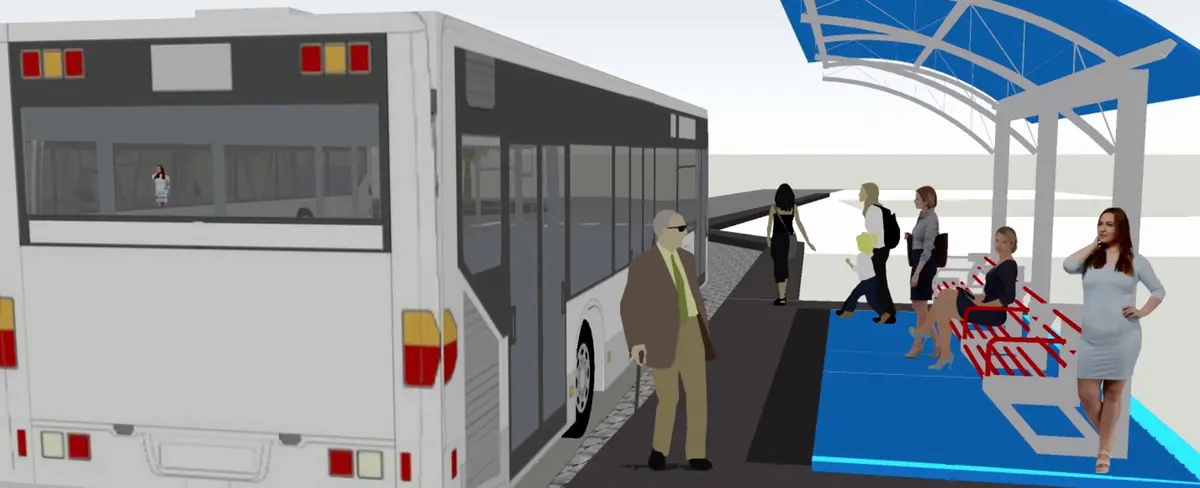 Construyen 2 bahías para el transporte público en Jalapa
