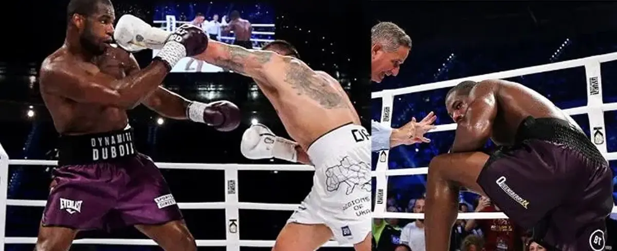 Contundente nocaut de Usyk en el noveno asalto a Daniel Dubois