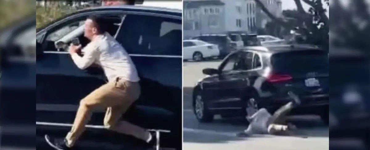 Turistas se cuelgan del coche de ladrones tras ser asaltados en EE.UU.