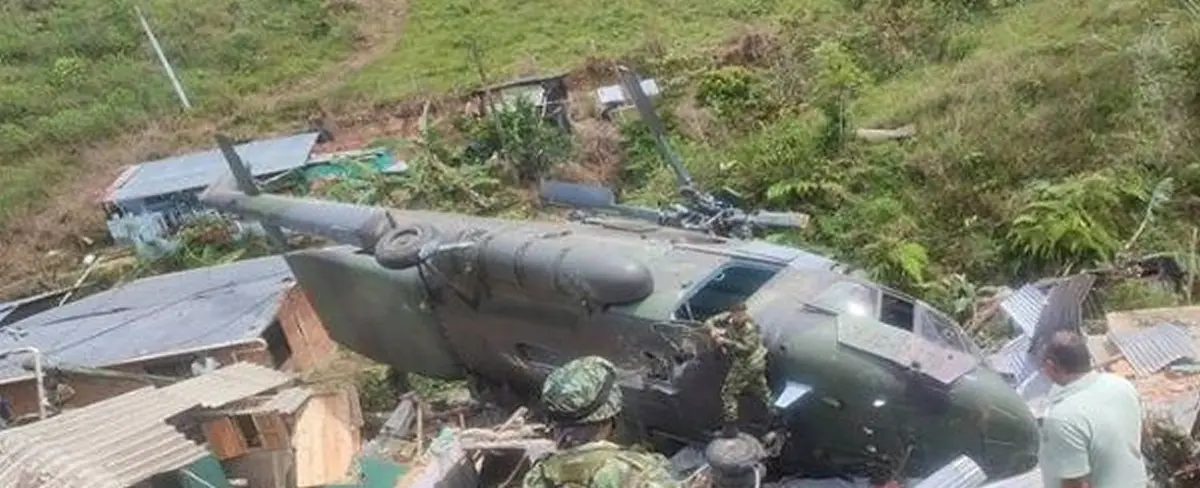 Caída de helicóptero en Colombia deja al menos 11 heridos