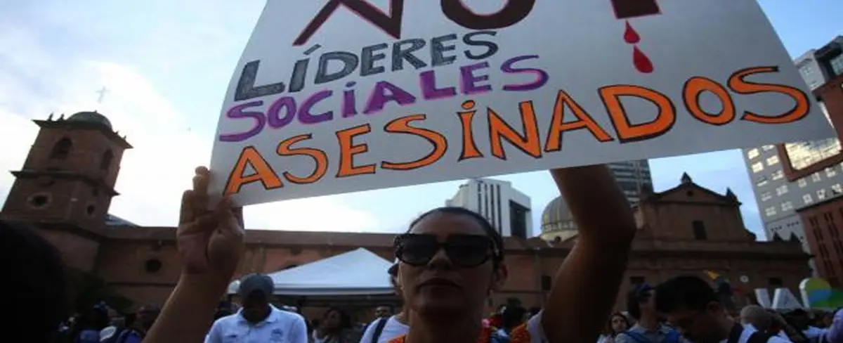 Denucian asesinato de líderes sociales en Colombia