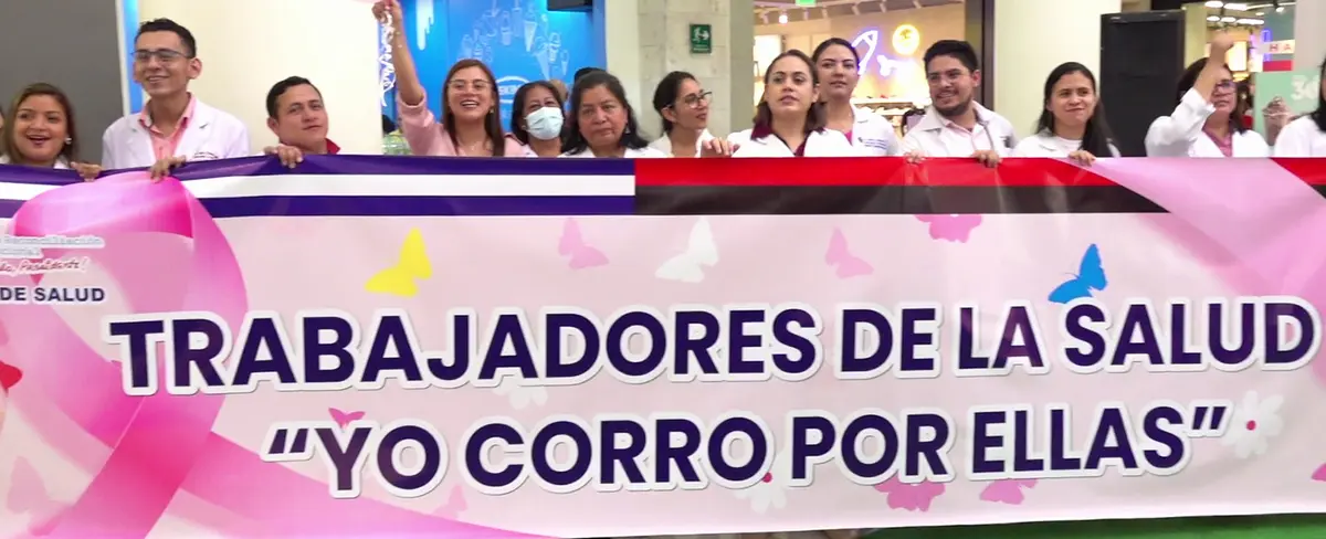 "Yo corro por ellas" en solidaridad con las personas que luchan contra el cáncer