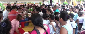 Familias de Diriá participan del evento El Atol de las Ánimas más Grande