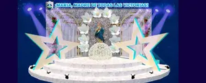 Altares a la Virgen María próximos a estar listos en la Avenida Bolívar