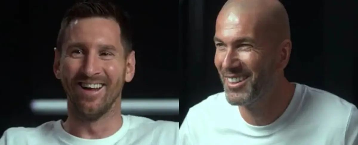 Imperdible charla futbolera entre dos cracks, Messi con Zidane, de '10' a '10'