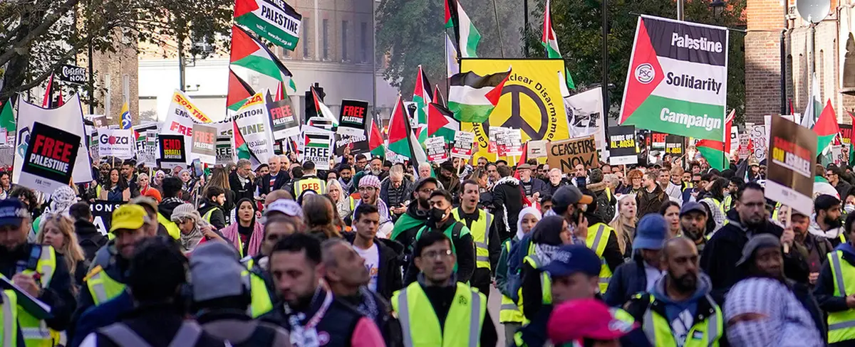 Más de 800 mil personas se manifiestan en Londres en respaldo a Palestina