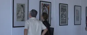 Exponen arte plástica del maestro José Aragón en el Teatro Rubén Darío