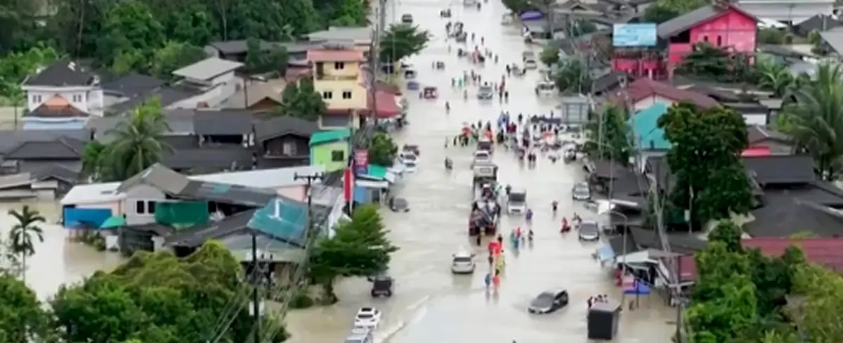 7 muertos y un desaparecido por las inundaciones en el sur de Tailandia