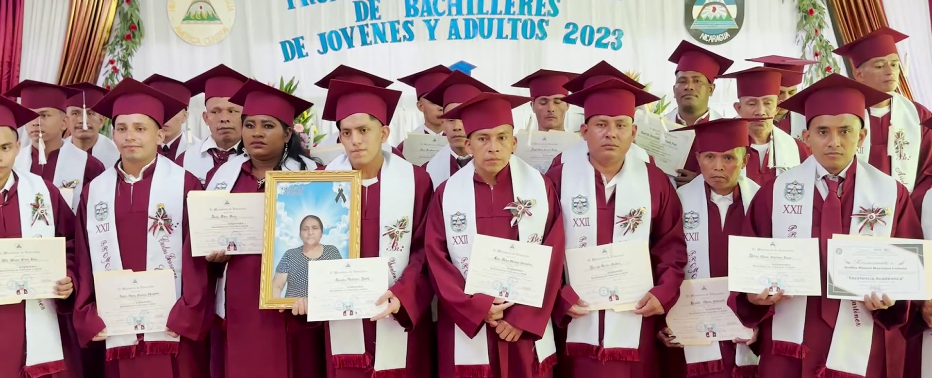 23 privados de libertad de Waswalí, Matagalpa se gradúan de bachilleres