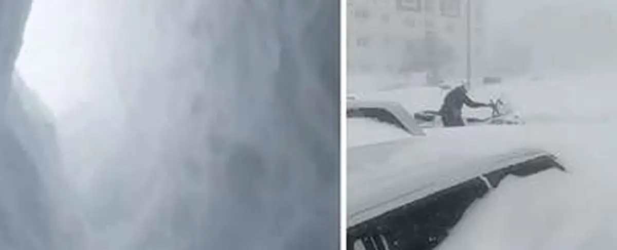 Rusia: residentes cavan túneles en la nieve para salir de sus casas